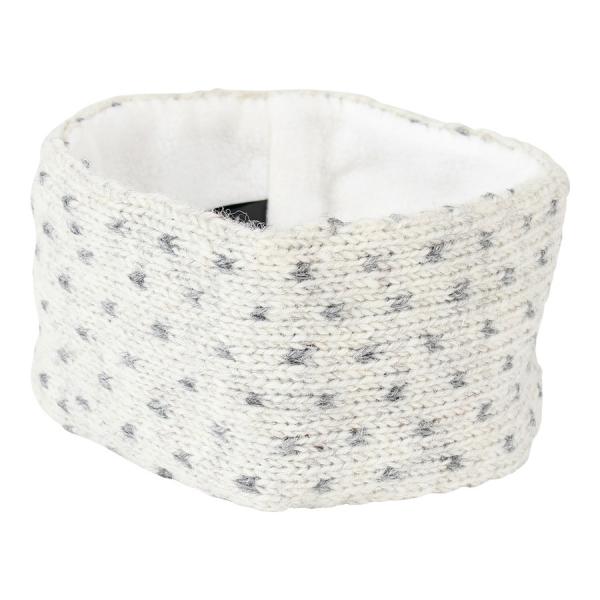 Naturfarben gemustertes Stirnband 100% Wolle mit Fleece gefüttert Handarbeit Nepal